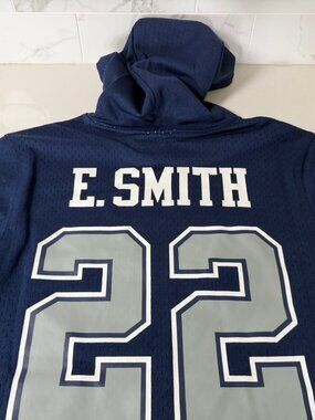 Mitchell & Ness Emmitt Smith 22 Cowboys Mesh Hoodie T-Shirt M